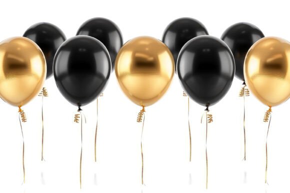 Black and Gold Balloons Background Wallp: A Designer's Secret Weapon