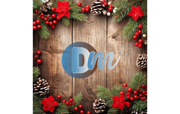 Christmas Wooden Digital Paper 7: A Rustic Design Asset