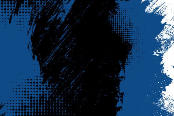 Dirty Brush Blue Black Background: A Design Asset for Impact