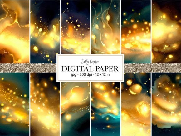 Golden Bioluminiscent Digital Paper: A Designer's Luminous Asset
