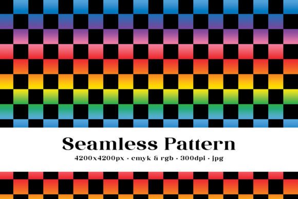Mastering the Rainbow Ombre & Black Checkered Pattern