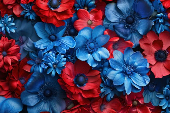 Red and Blue Floral Pattern Background W: A Designer's Deep Dive