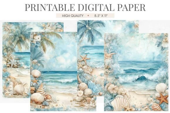 Tropical Palm Beach Shell Digital Paper: A Designer's Guide