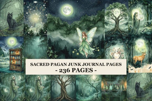Unearthing the Mystical Allure of Sacred Pagan Junk Journal Pages