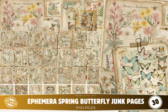 Unfolding the Ephemera Spring Butterfly Junk Journal