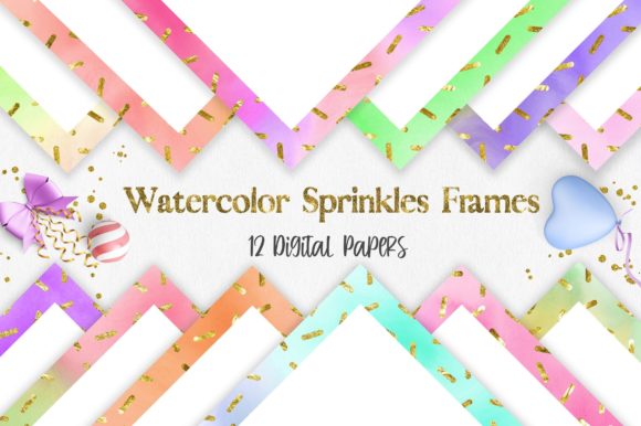 Watercolor Sprinkles Frames Background: A Designer's Playful Ally