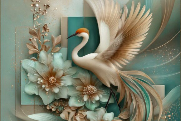 Whispering Crane Bundle: A Nature-Inspired Design Asset